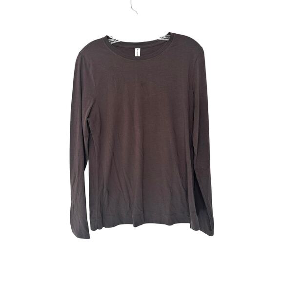 Athleta Outbound Top Black Basic Long Sleeve Classic Crewneck Shirt Medium - Picture 1 of 10